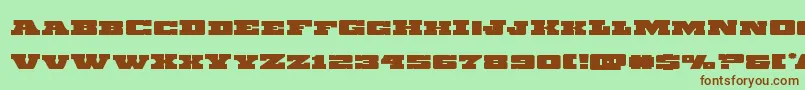 Chicagoexpressexpand Font – Brown Fonts on Green Background