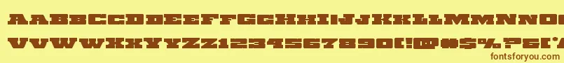 Chicagoexpressexpand Font – Brown Fonts on Yellow Background