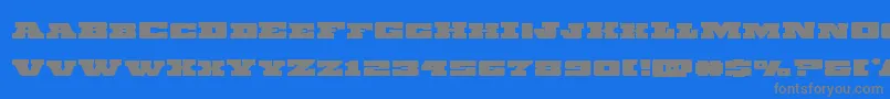 Chicagoexpressexpand Font – Gray Fonts on Blue Background