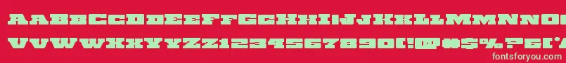 Chicagoexpressexpand Font – Green Fonts on Red Background