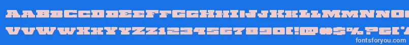 Chicagoexpressexpand Font – Pink Fonts on Blue Background