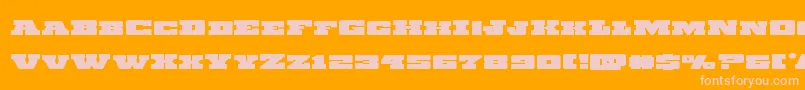 Chicagoexpressexpand Font – Pink Fonts on Orange Background