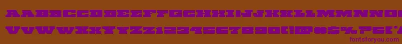 Chicagoexpressexpand Font – Purple Fonts on Brown Background