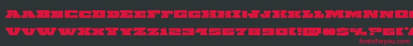 Chicagoexpressexpand Font – Red Fonts on Black Background