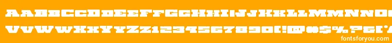 Chicagoexpressexpand Font – White Fonts on Orange Background