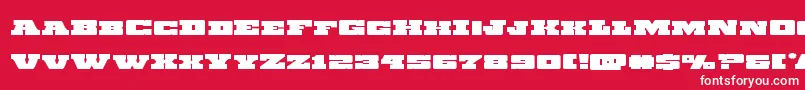 Chicagoexpressexpand Font – White Fonts on Red Background