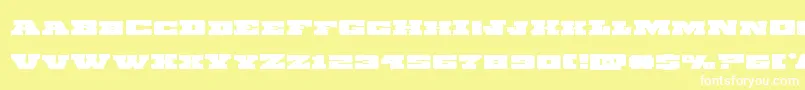 Chicagoexpressexpand Font – White Fonts on Yellow Background