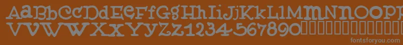 Muffy ffy Font – Gray Fonts on Brown Background