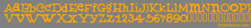 Muffy ffy Font – Orange Fonts on Gray Background