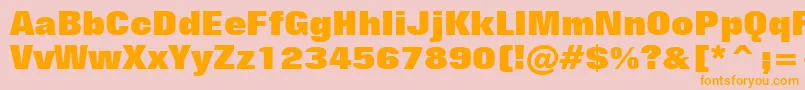 FolioExtraBoldBt Font – Orange Fonts on Pink Background