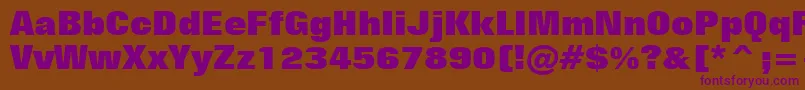 FolioExtraBoldBt Font – Purple Fonts on Brown Background