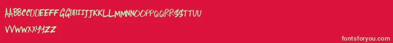 LostInTheSound-fontti – vihreät fontit punaisella taustalla