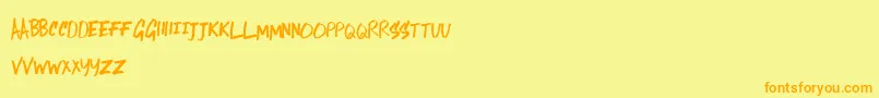 LostInTheSound Font – Orange Fonts on Yellow Background