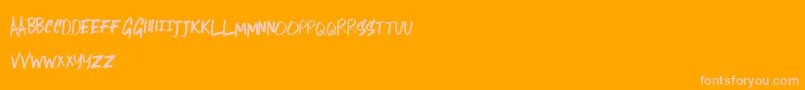 LostInTheSound Font – Pink Fonts on Orange Background