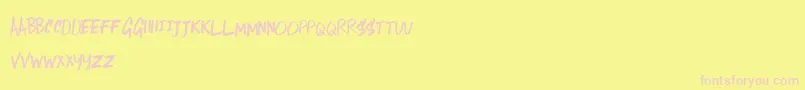 Шрифт LostInTheSound – розовые шрифты на жёлтом фоне