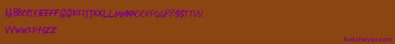 LostInTheSound Font – Purple Fonts on Brown Background