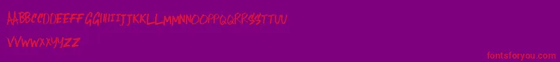 LostInTheSound-Schriftart – Rote Schriften auf violettem Hintergrund