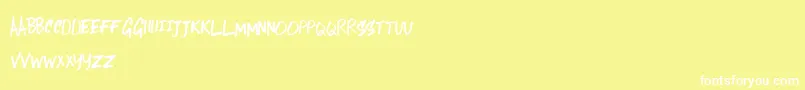 Więcej informacji o czcionce LostInTheSound Czcionka LostInTheSound – białe czcionki na żółtym tle