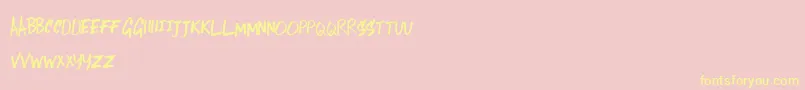 LostInTheSound Font – Yellow Fonts on Pink Background