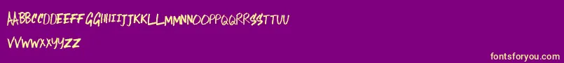 LostInTheSound Font – Yellow Fonts on Purple Background