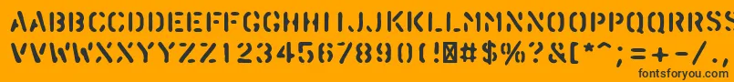 PfstampsproBlur Font – Black Fonts on Orange Background