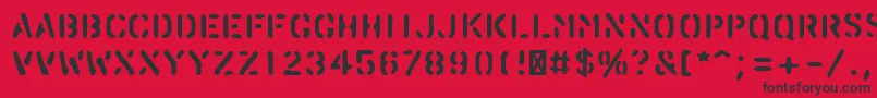 PfstampsproBlur Font – Black Fonts on Red Background