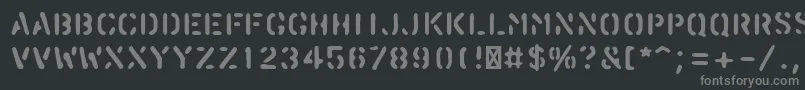 PfstampsproBlur Font – Gray Fonts on Black Background