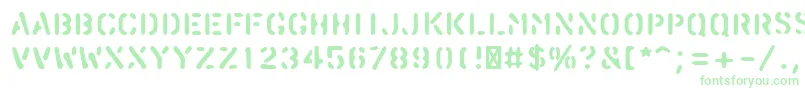 PfstampsproBlur Font – Green Fonts on White Background