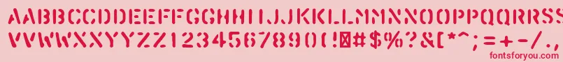 PfstampsproBlur Font – Red Fonts on Pink Background