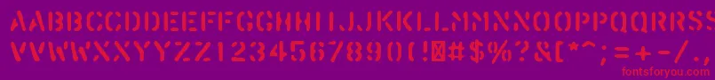 PfstampsproBlur Font – Red Fonts on Purple Background