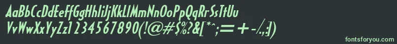 fuente HalseycondsskBolditalic – Fuentes Verdes Sobre Fondo Negro