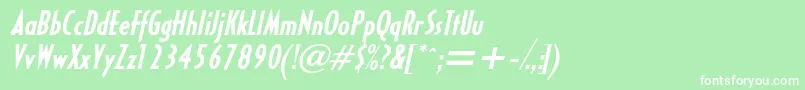HalseycondsskBolditalic Font – White Fonts on Green Background