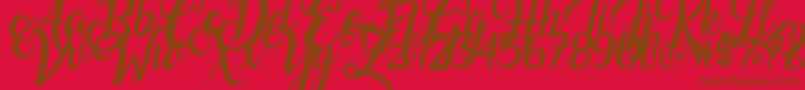 Amarillo Font – Brown Fonts on Red Background