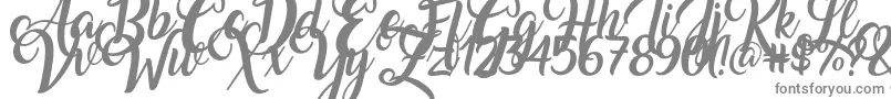 Amarillo Font – Gray Fonts on White Background