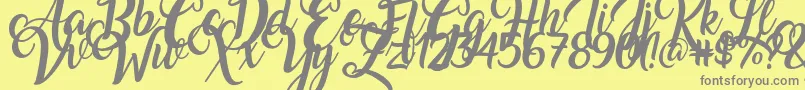 Amarillo Font – Gray Fonts on Yellow Background
