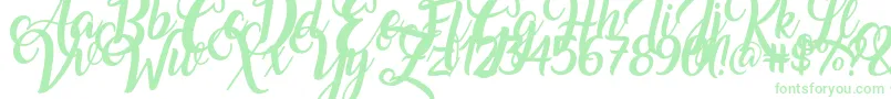 Amarillo Font – Green Fonts on White Background