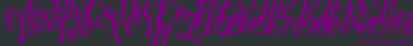 Amarillo Font – Purple Fonts on Black Background