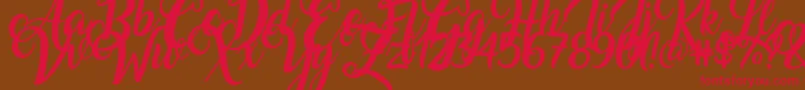 Amarillo Font – Red Fonts on Brown Background