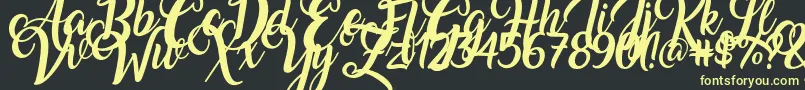 Amarillo Font – Yellow Fonts on Black Background