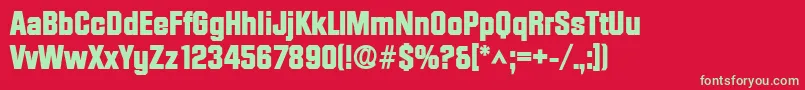 DiamondHeavySfBold Font – Green Fonts on Red Background