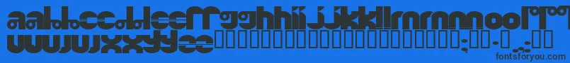 Quinkie Font – Black Fonts on Blue Background