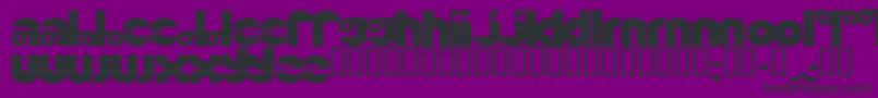 フォントQuinkie – 紫の背景に黒い文字