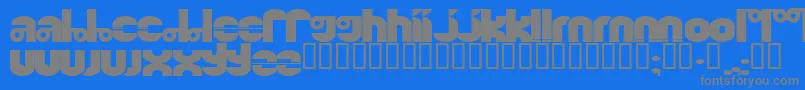 Fonte Quinkie – fontes cinzas em um fundo azul