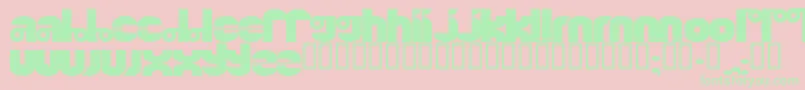 Quinkie Font – Green Fonts on Pink Background