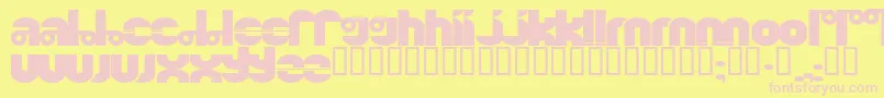 Quinkie Font – Pink Fonts on Yellow Background