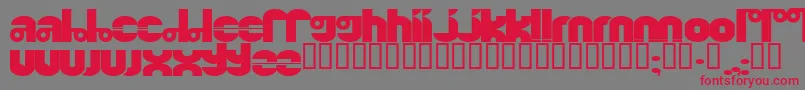 Quinkie-Schriftart – Rote Schriften auf grauem Hintergrund