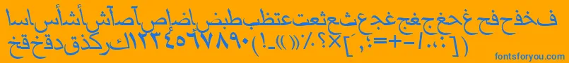 Police MariamttItalic – polices bleues sur fond orange