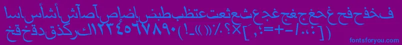 MariamttItalic Font – Blue Fonts on Purple Background