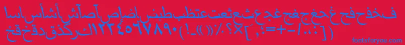 MariamttItalic Font – Blue Fonts on Red Background