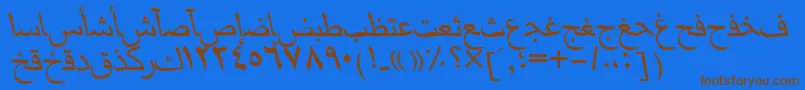 MariamttItalic Font – Brown Fonts on Blue Background